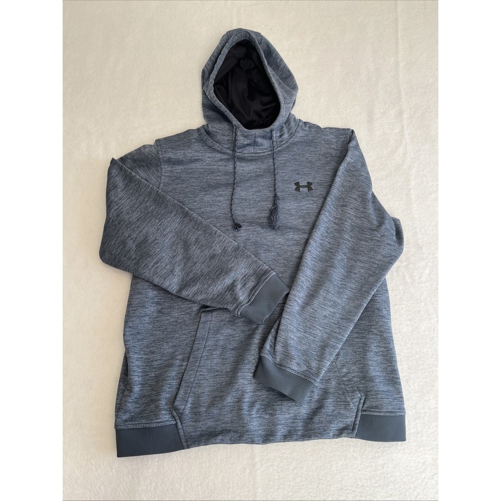 Under Armour Sweatshirt, Men's‎ Xl Blue Cold Gear Hoodie Loose Fit